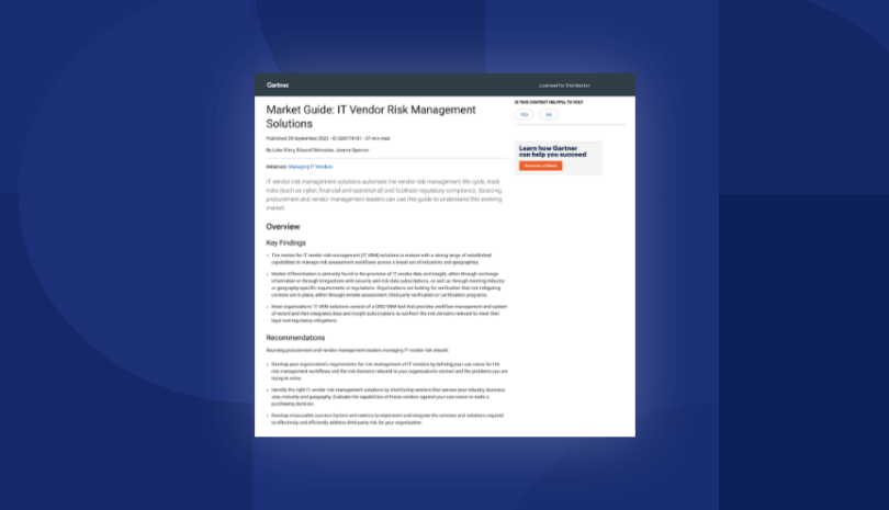 Mastering IT Vendor Risk Management With Insights From Gartner