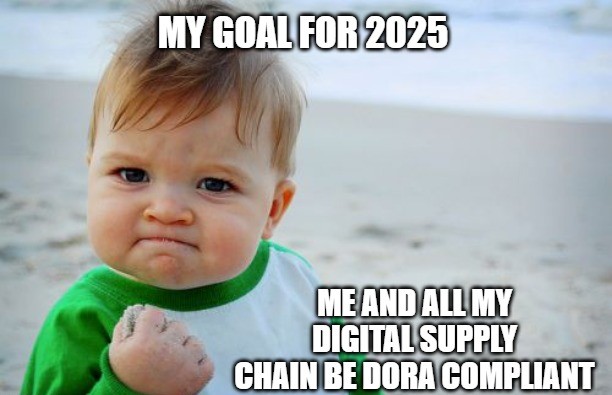 Meme about DORA compliance