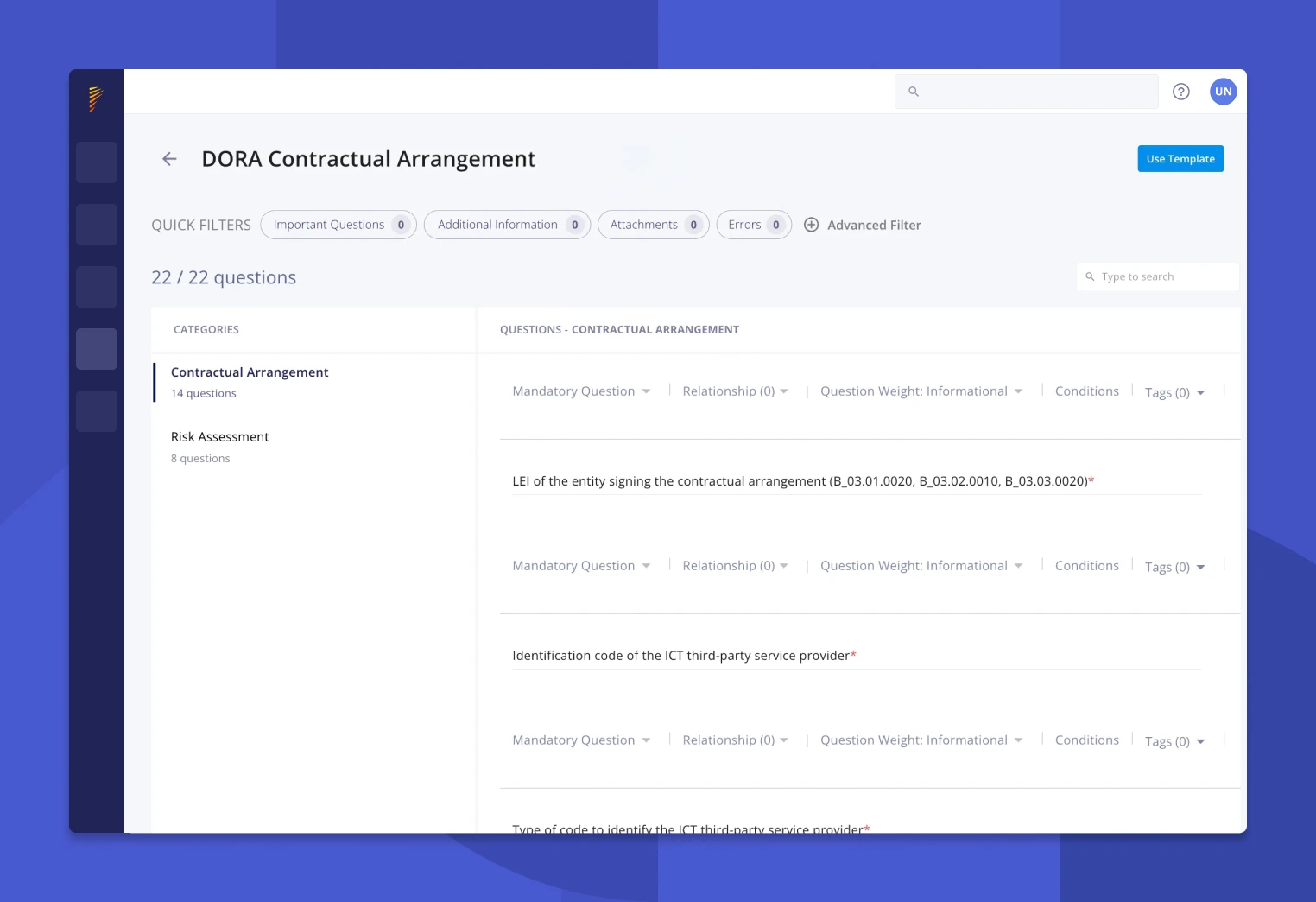 DORA Compliance Setup contractual agreement