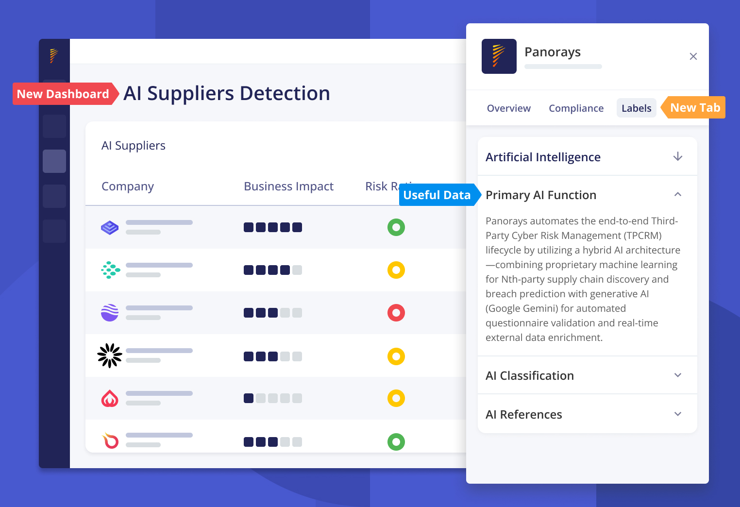AI Suppliers Detection Screen